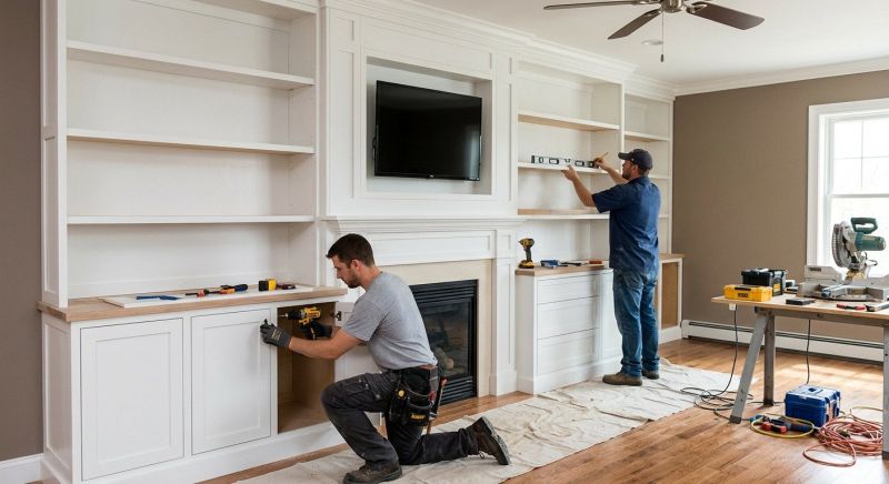Fireplace Cabinet Installation in Frederick, MD